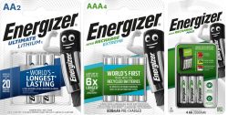 ENERGIZER Elemek, tölthető elemek és elemtöltők