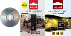 Pendrive, Micro SD, CD, DVD
